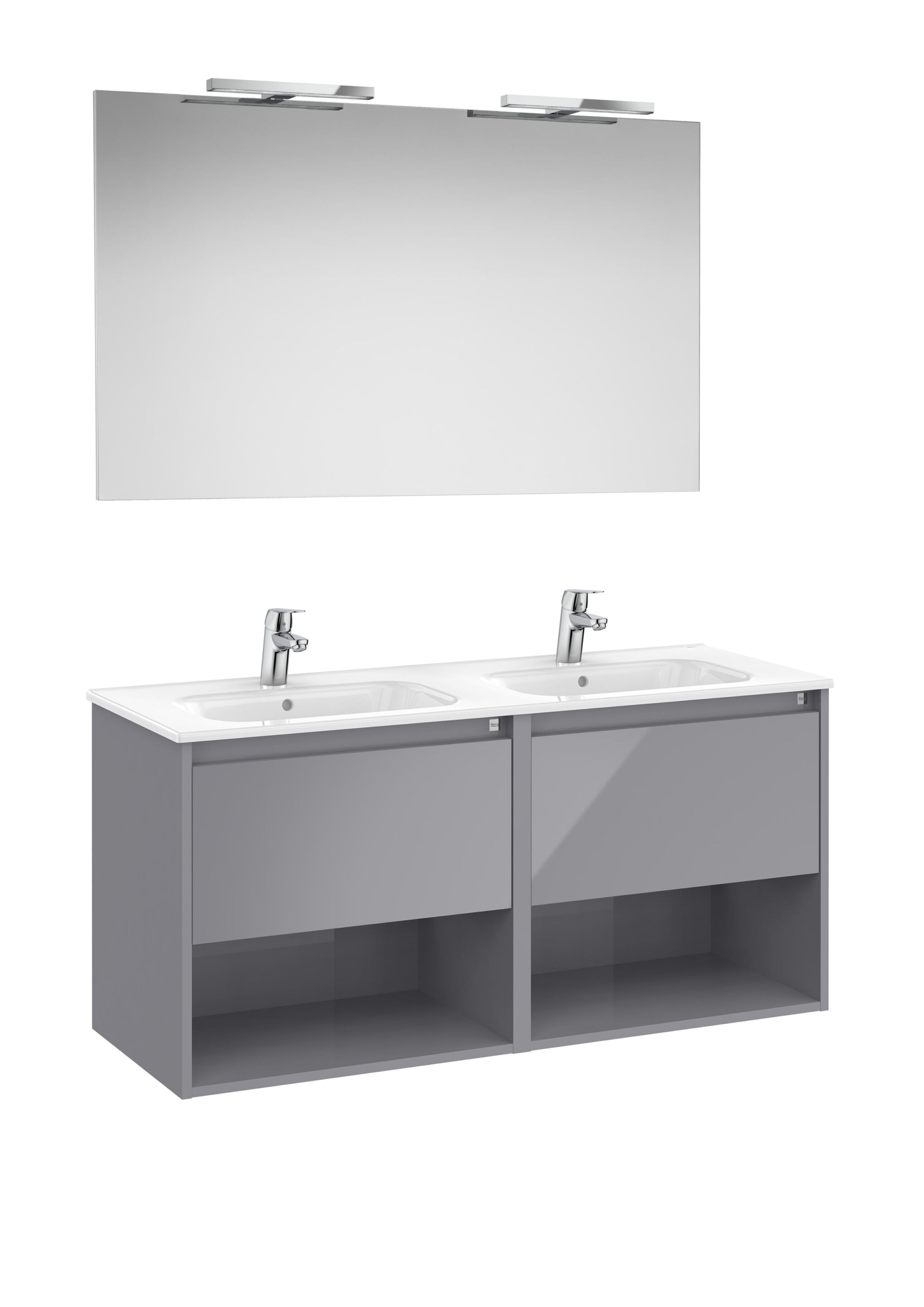 Деревянный подвесной двойной умывальник с зеркалом Roca Tenor ARCH-00082380 - Вид №2