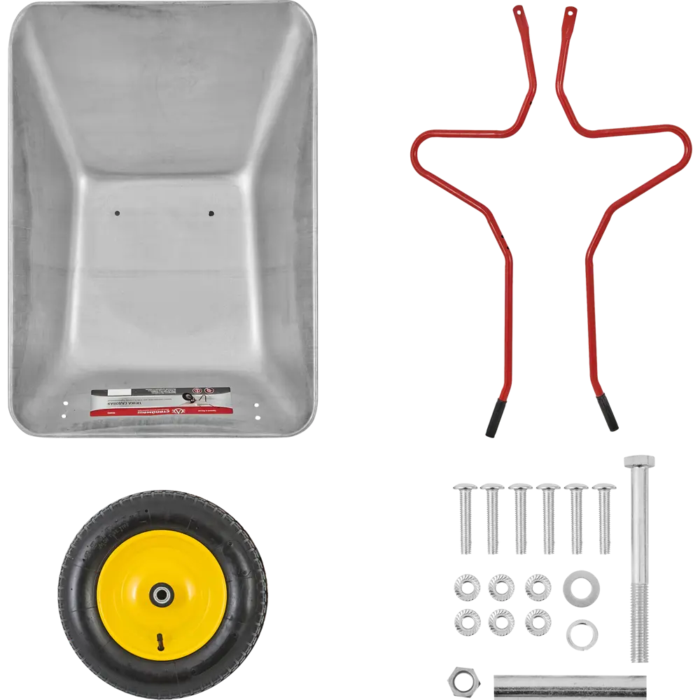 Тачка садовая одноколесная 90 кг 65 л СТРОЙМАШ STLM-2204572 - Вид №3