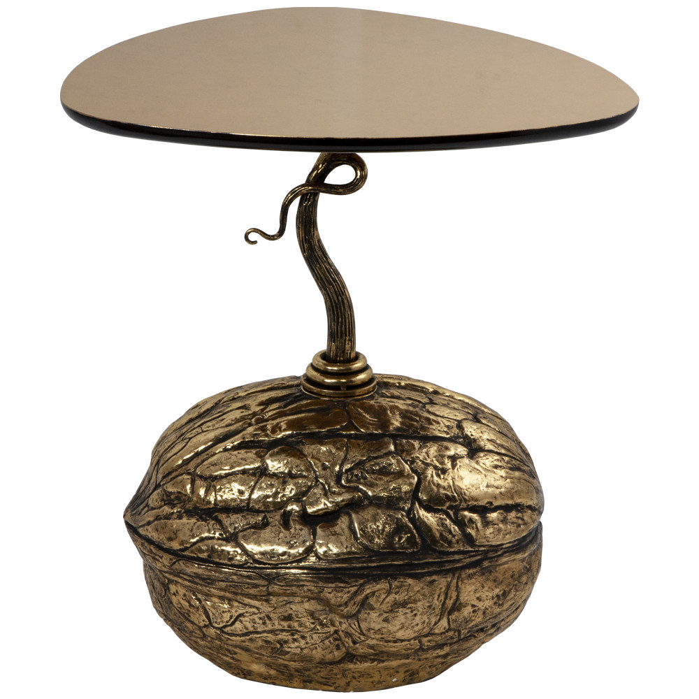 17142 Столик декоративный Царский орех Золото BOGACHO 4627179652692