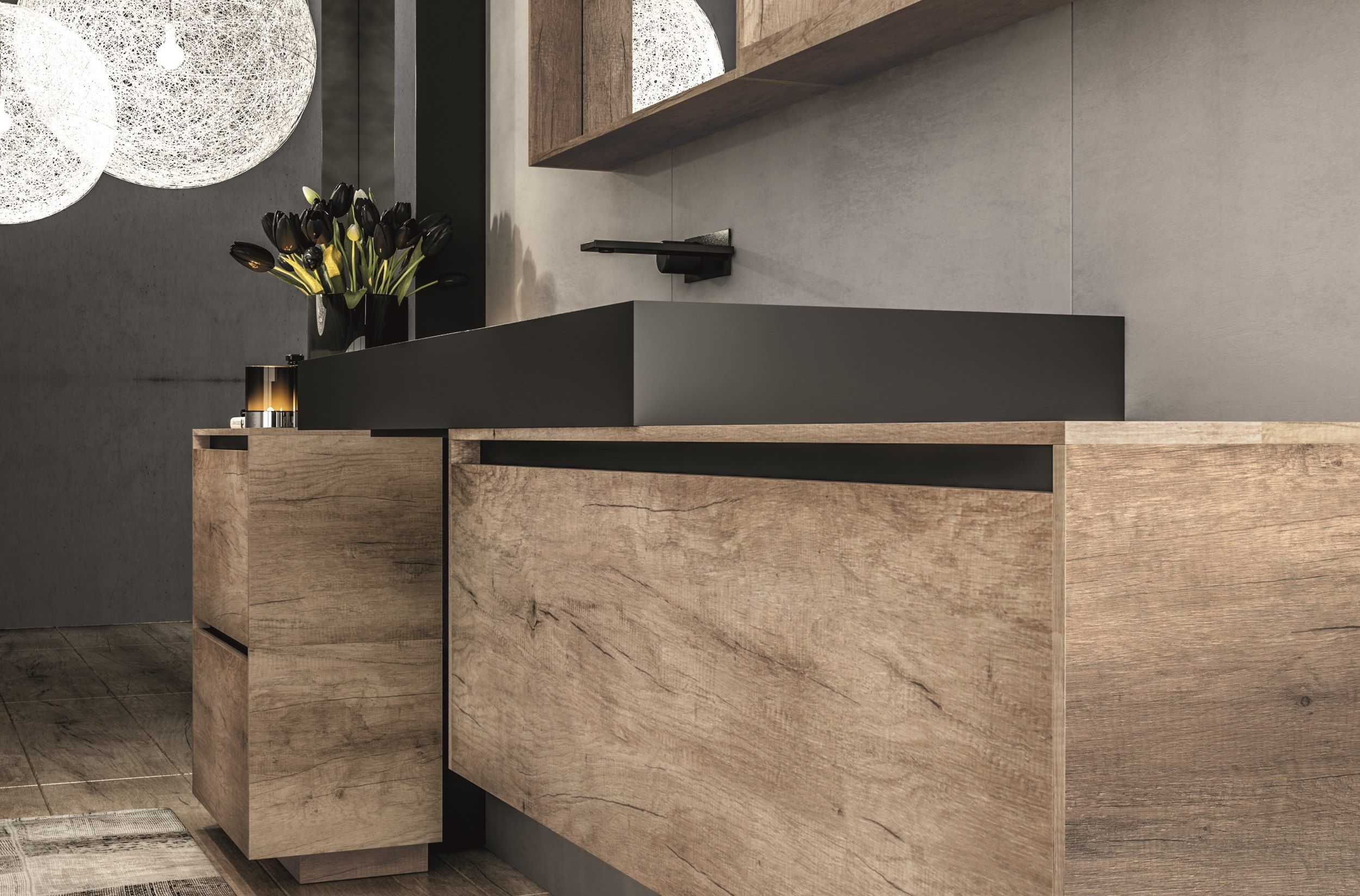 Подвесной умывальник HPL Mobilcrab столешницы ARCH-00010032 - Вид №1