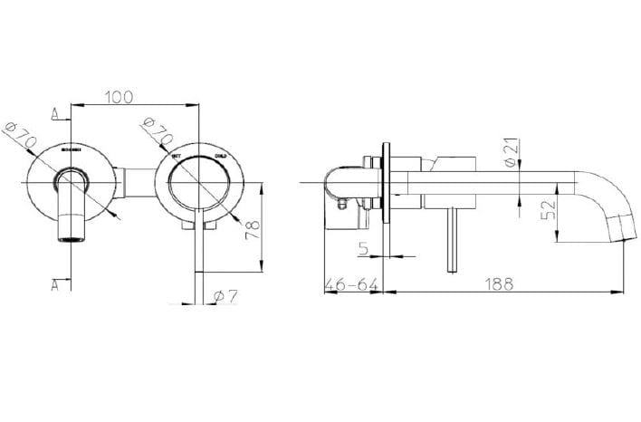 Смеситель для раковины из хромированной латуни Bossini Teo ARCH-00107149 - Вид №4