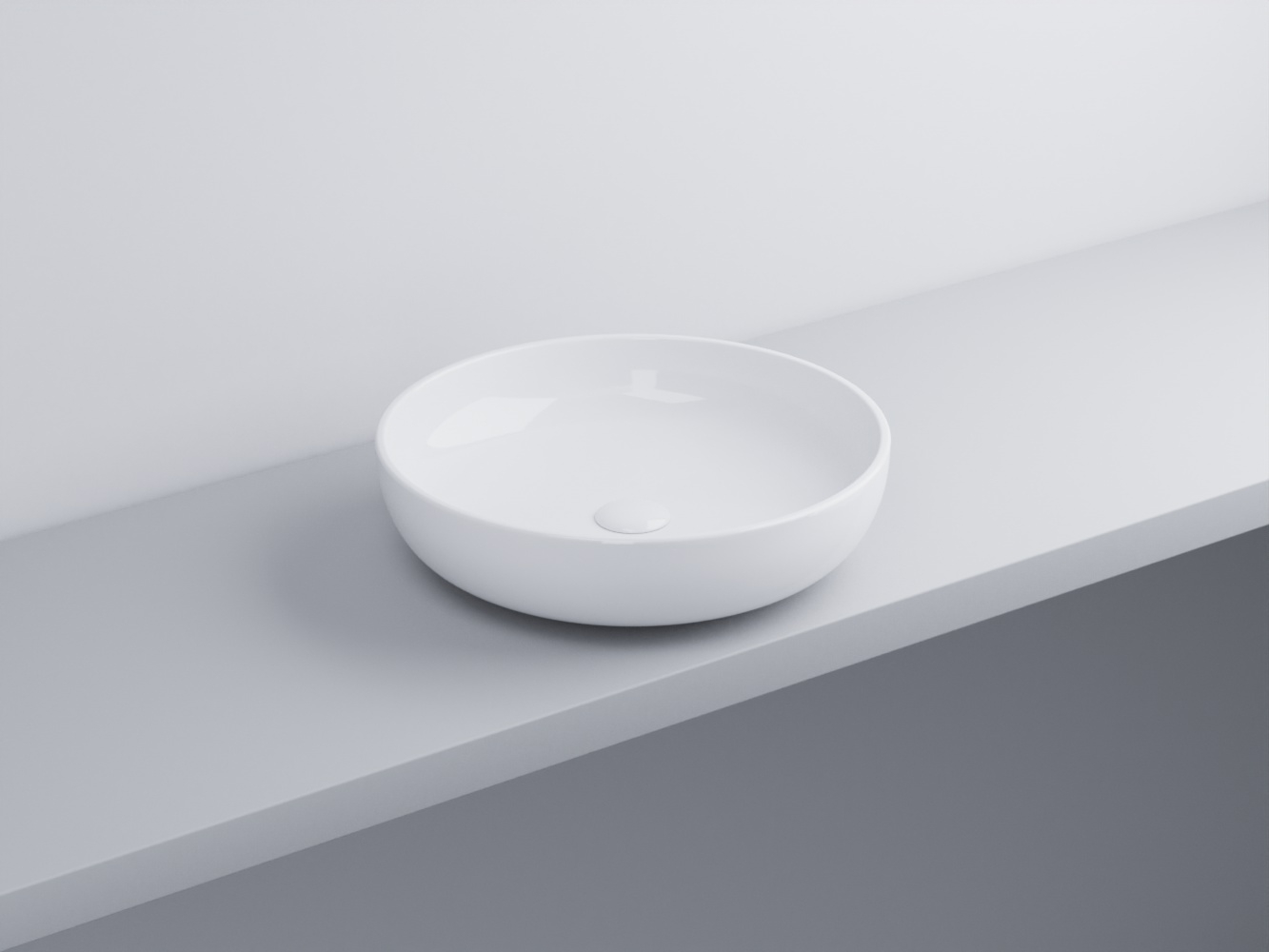 SHBA45-BL Накладная чаша без переливом ø45 cielo Shui Ceramica Cielo