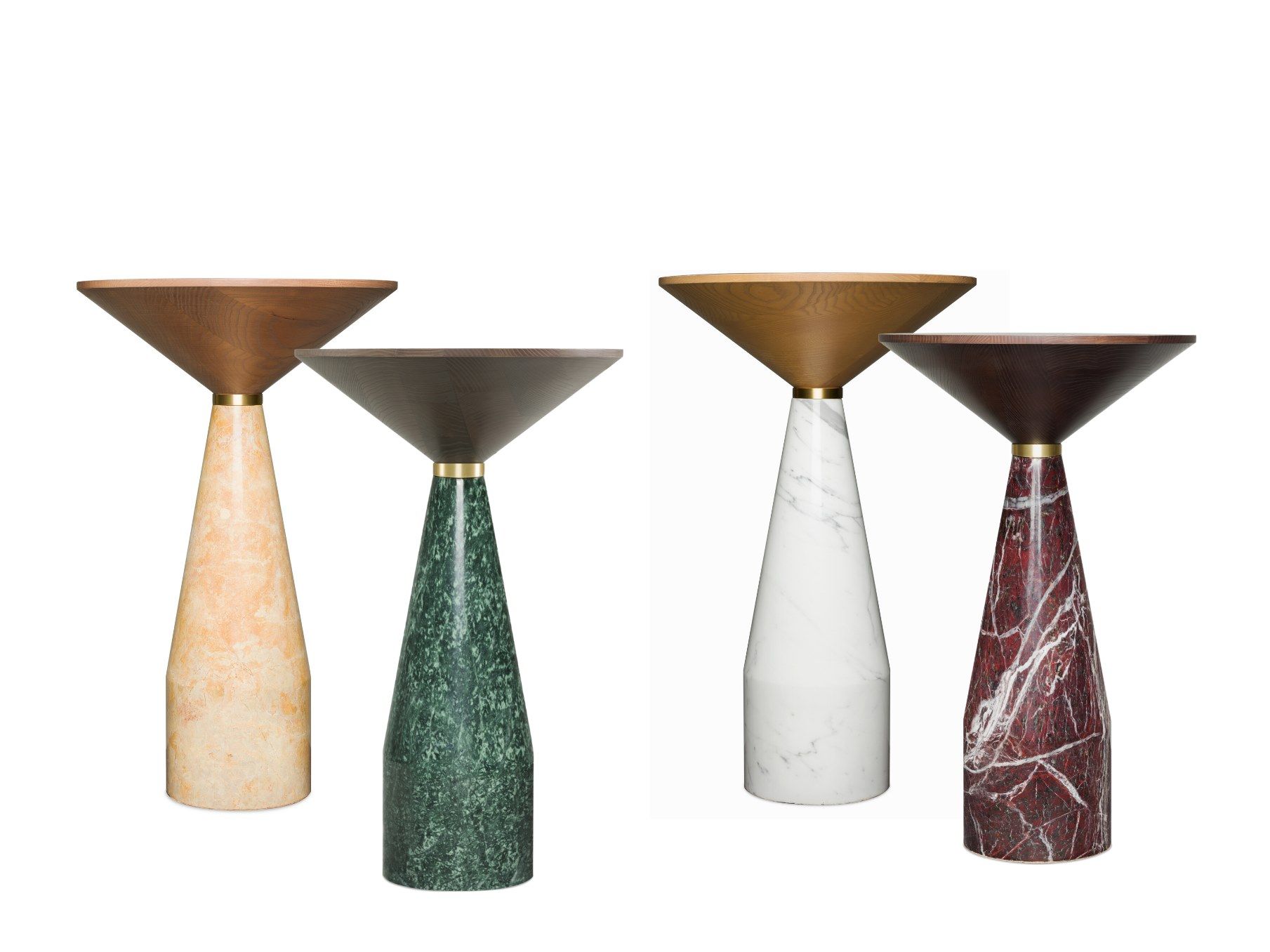 Высокий круглый журнальный столик из ясеня и мрамора Morelato CINO ARCH-00049424 - Вид №4