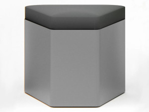 Табурет из листового металла с мягким сиденьем