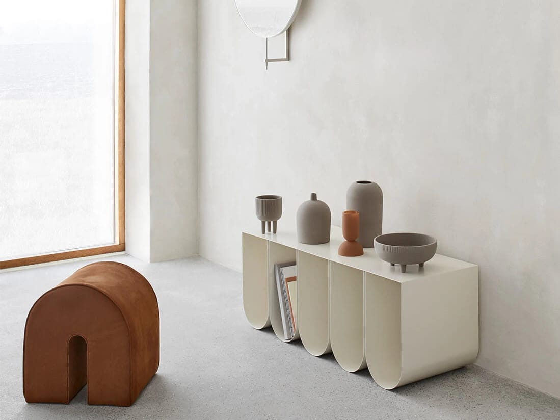 Стальная скамья с порошковым покрытием Kristina Dam Studio Curved ARCH-00028363 - Вид №5