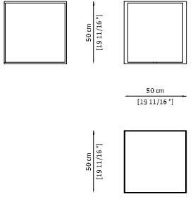 Paolo Castelli Квадратный журнальный столик из сатинированного стекла и металла sun-id-1368820 - Вид №4