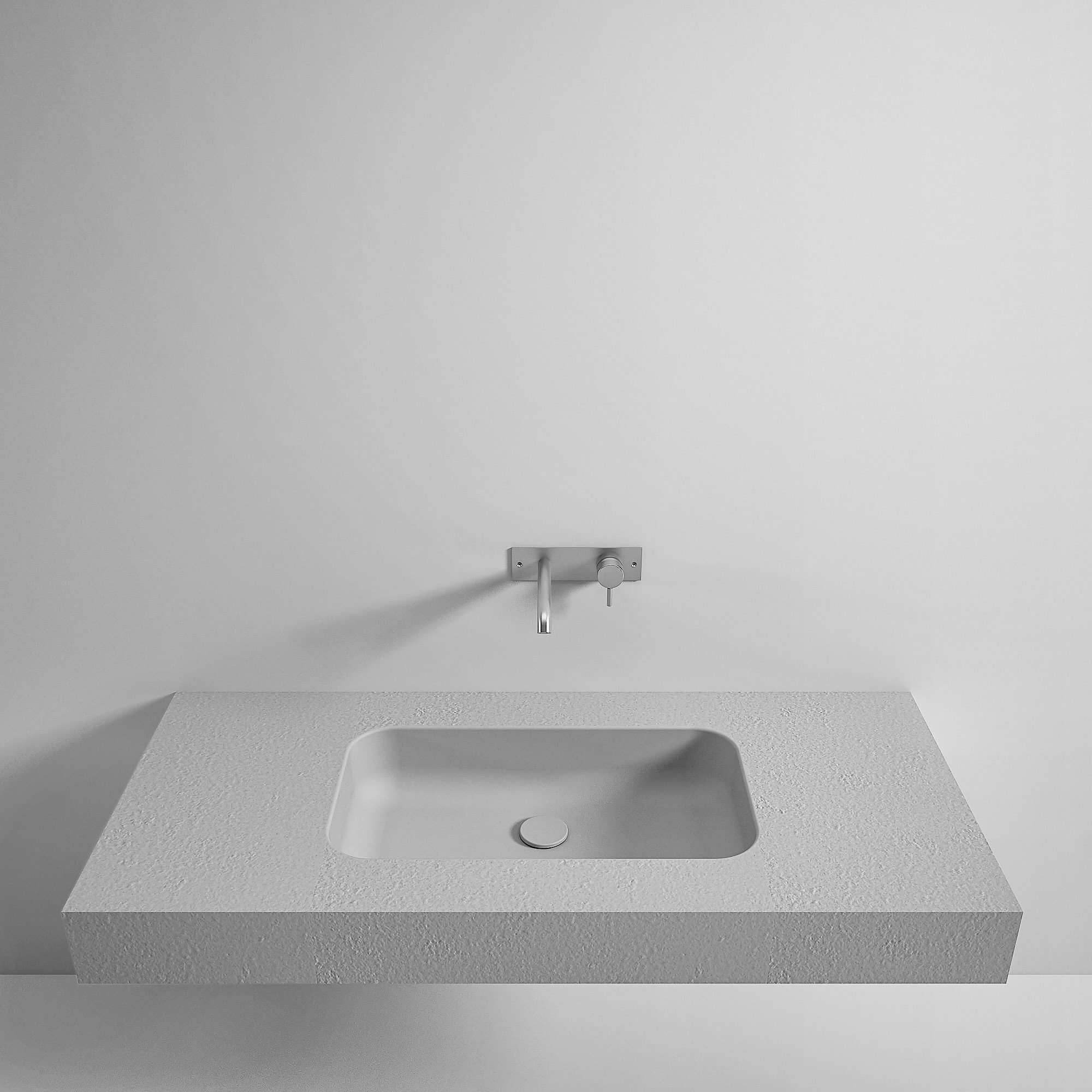 Rexa Design Korakril ™ Каменная столешница с умывальником с закругленными краями REXA-ST108  - Вид №2