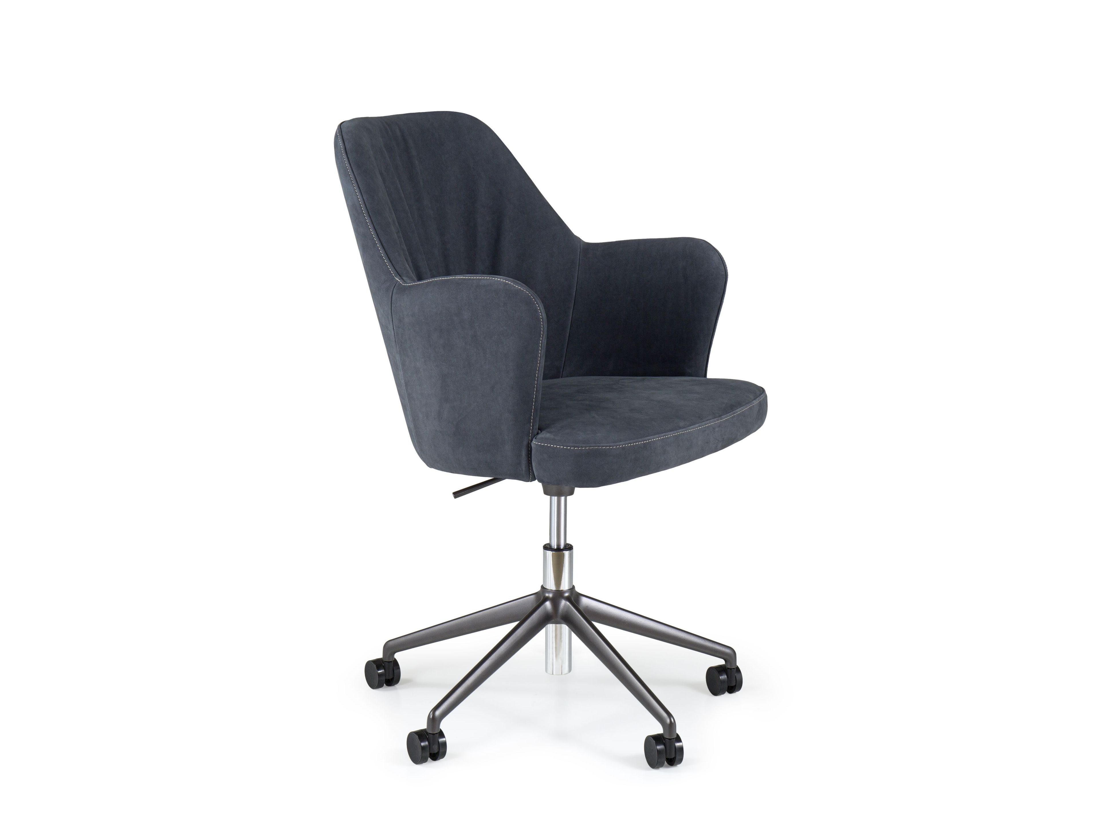 5-спицевое кожаное вращающееся офисное кресло с колесами Borzalino ARCH-00151405 - Вид №1