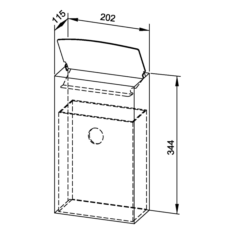 727250 Урна для гигиенических отходов WP179-1 WAGNER_EWAR A-LINE Wagner Ewar  - Вид №1
