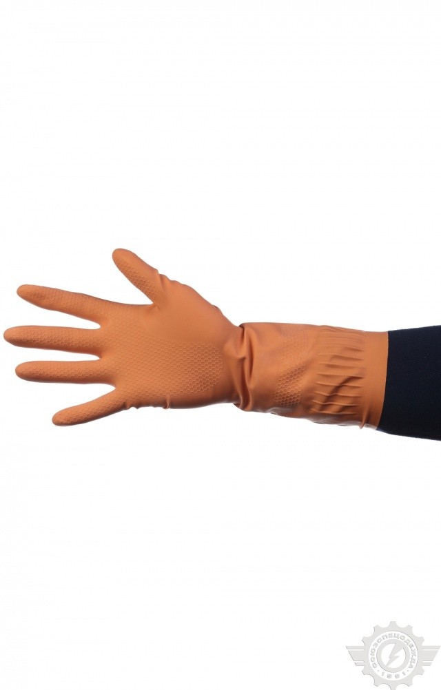 67656 Перчатки резиновые бытовые  Средства защиты рук  размер XL(СБ) (9,5-10) Спецодежда  - Вид №1