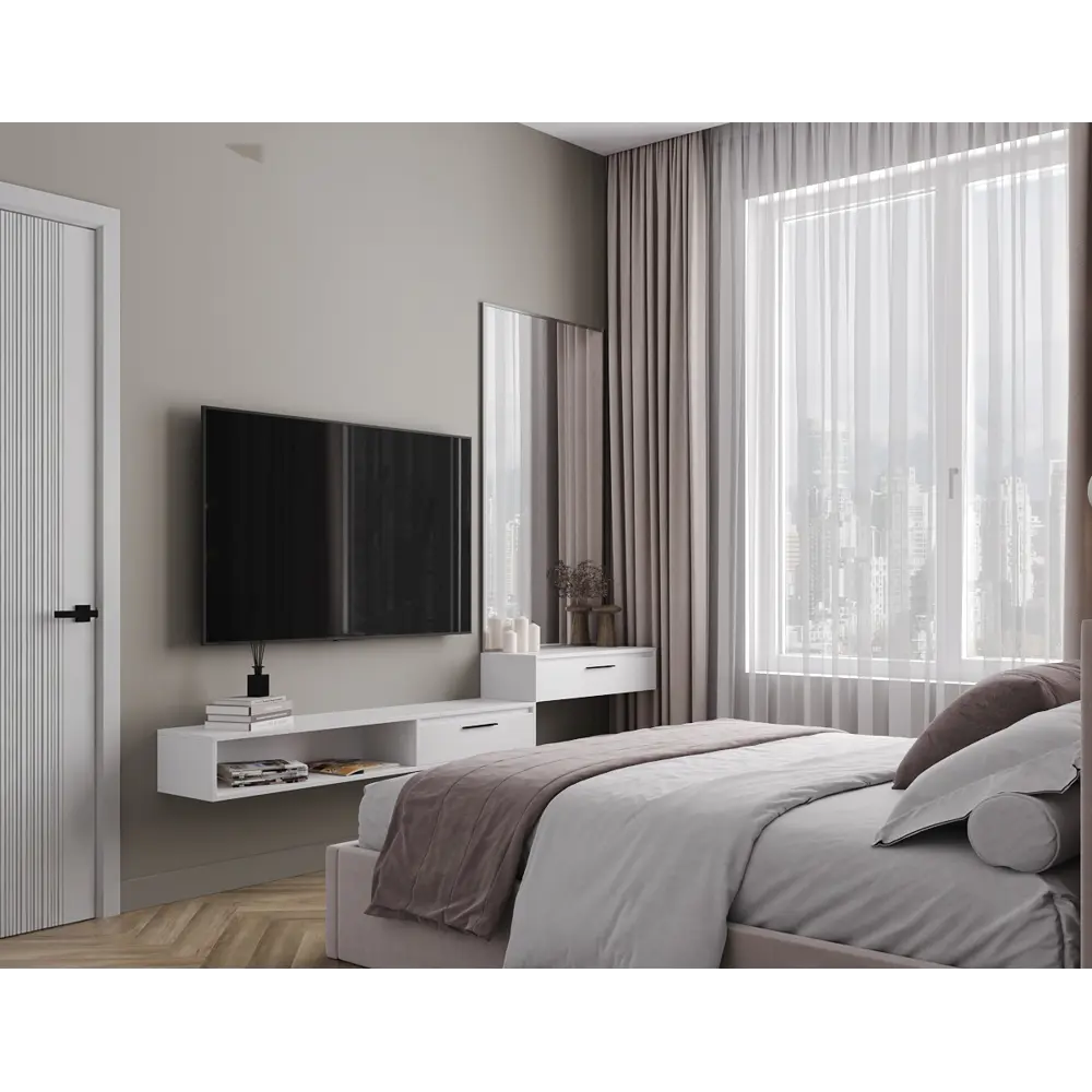Консоль Лион 80x20x30 см ЛДСП цвет белый 89428046 STLM-2029594 Santreyd  - Вид №7
