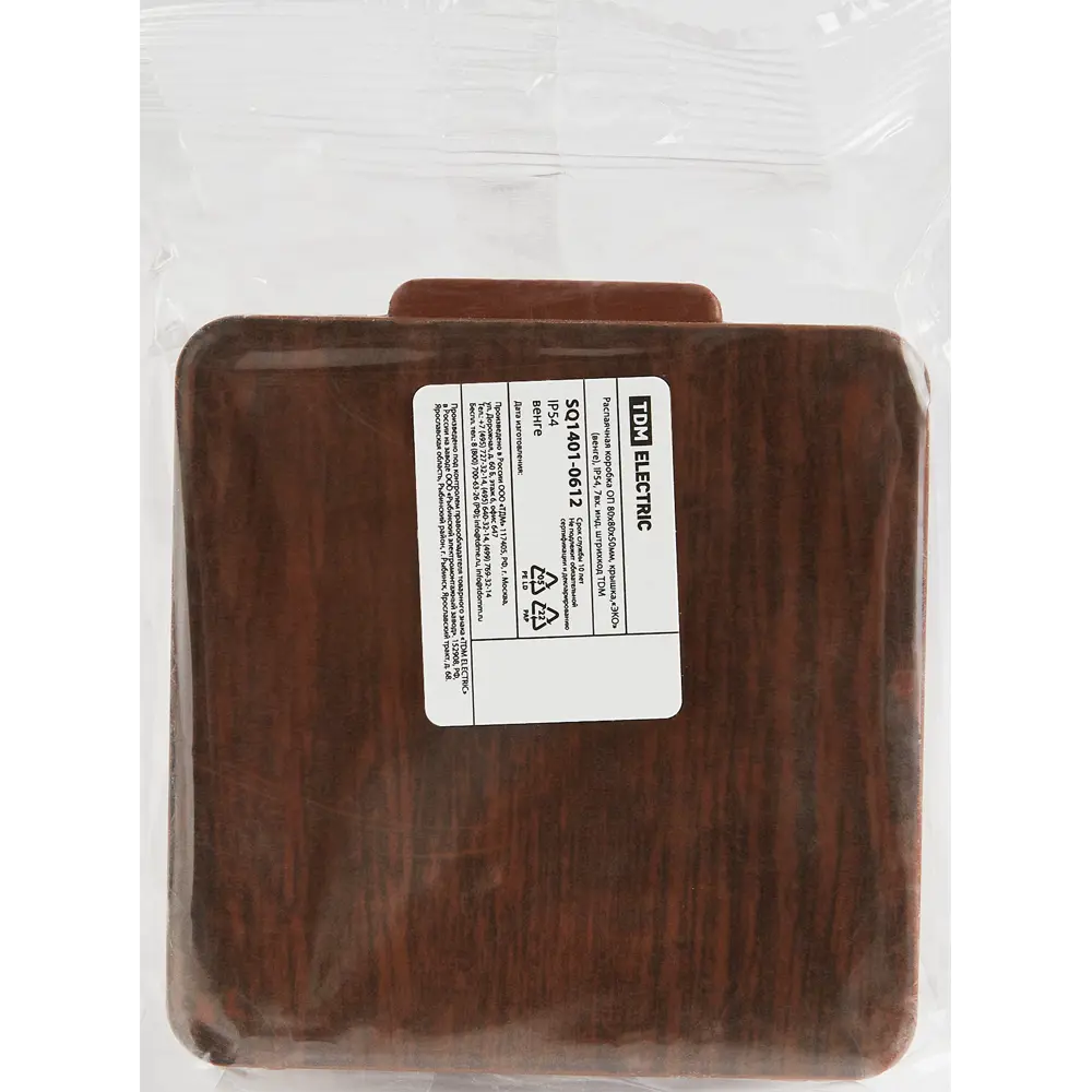 Распределительная коробка открытая TDM 80x80x50 мм 7 вводов IP54 цвет венге STLM-2044532 - Вид №4