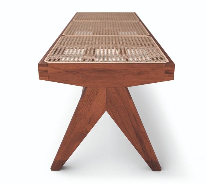 Cassina Скамейка из массива дерева и венской соломы sun-id-1418647 - Вид №1