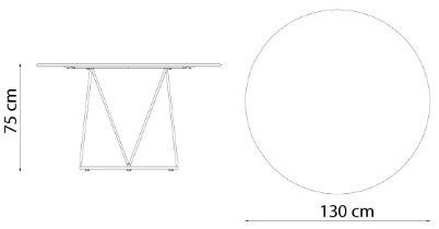 Vermobil Круглый садовый стол из акации Desiree De1300w - Вид №1