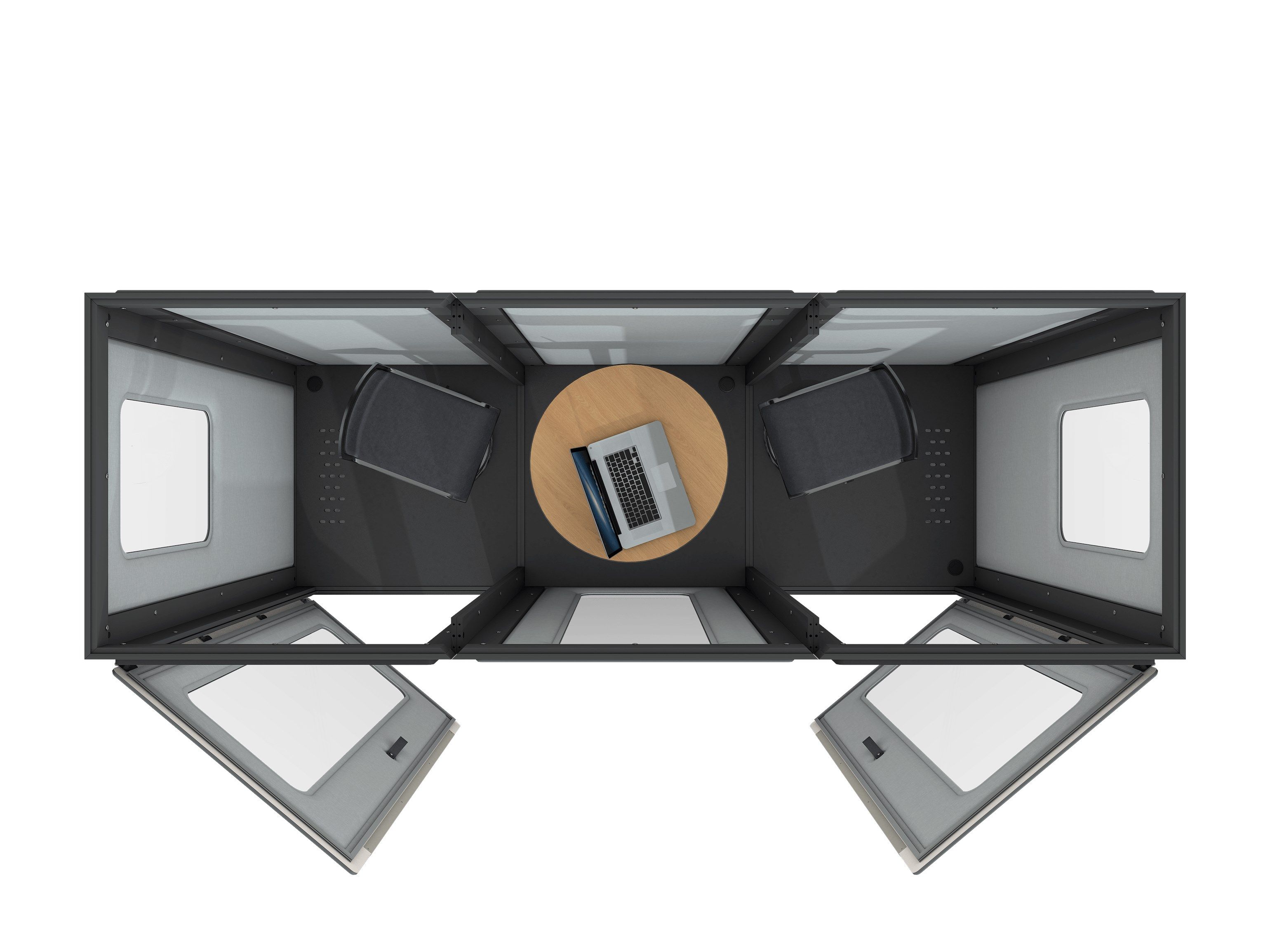 Многосторонняя акустическая офисная кабина Vicoustic VICBOOTH OFFICE CHAT BOOTH - 1x3 ARCH-00042881 - Вид №2