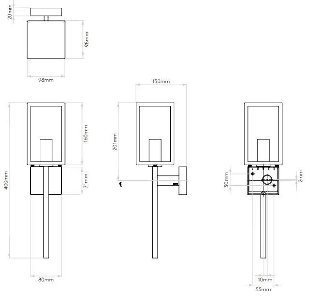 Astro Lighting Бра для наружного освещения из нержавеющей стали и стекла sun-id-1429546 - Вид №4