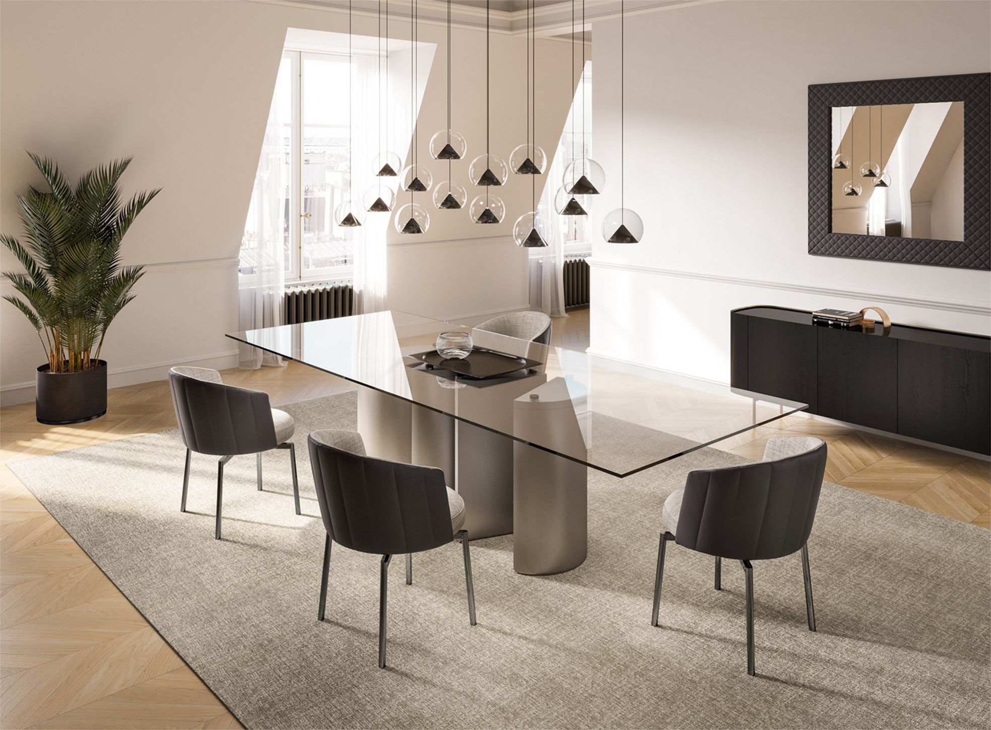 Прямоугольный Хрустальный стол EFORMA Plai ARCH-00061491