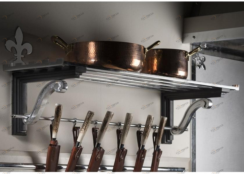 Officine Gullo Полка / подставка для кухонной утвари из хромированной латуни sun-id-1364694