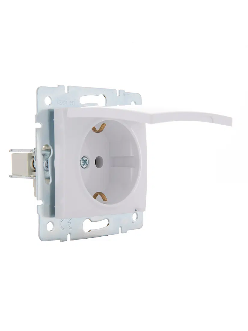 KARINA Розетка сз с крышкой белый LEZARD 707-0288-123В - Вид №6