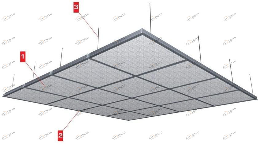 LINK industries Огнестойкие потолочные панели из минерального волокна sun-id-1503820