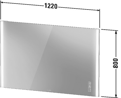 XV70440B2B2 Серии/XViu Зеркало с подсветкой Black Matt Duravit - Вид №1