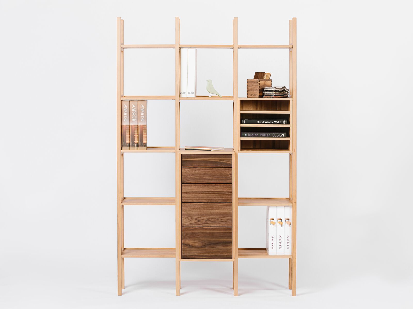 Секционный книжный шкаф из массива дерева sixay furniture OFFISIX Shelf System ARCH-00094591 - Вид №4