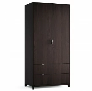 Шкаф двухдверный с ящиками дуб венге Case №4 THE IDEA  210403 Венге;черный