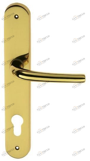 Pasini Ручка из латуни на пластине с накладкой Luna 0020