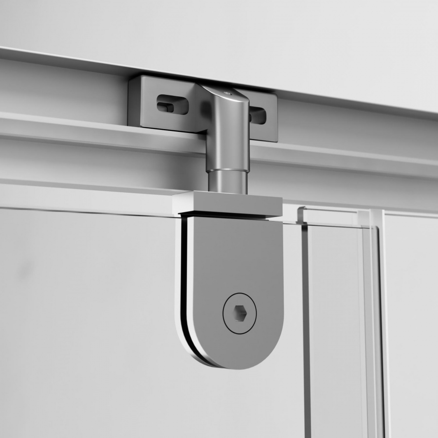 W90G-404-090MT Душевое ограждение Sqare Pivot 90x90 стекло прозрачное профиль матовый хром без AM.PM Gem - Вид №5