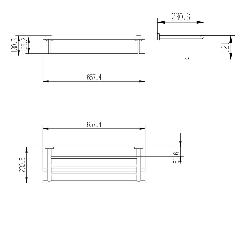 Полка с полотенцедержателем Raiber R50112 R50112 Santreyd  - Вид №2