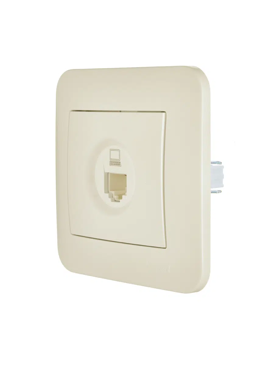ASTI Розетка компьютерная крем Cat 5e LEZARD 7081-0303-140