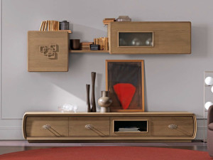 Деревянная секционная оборудованная стена