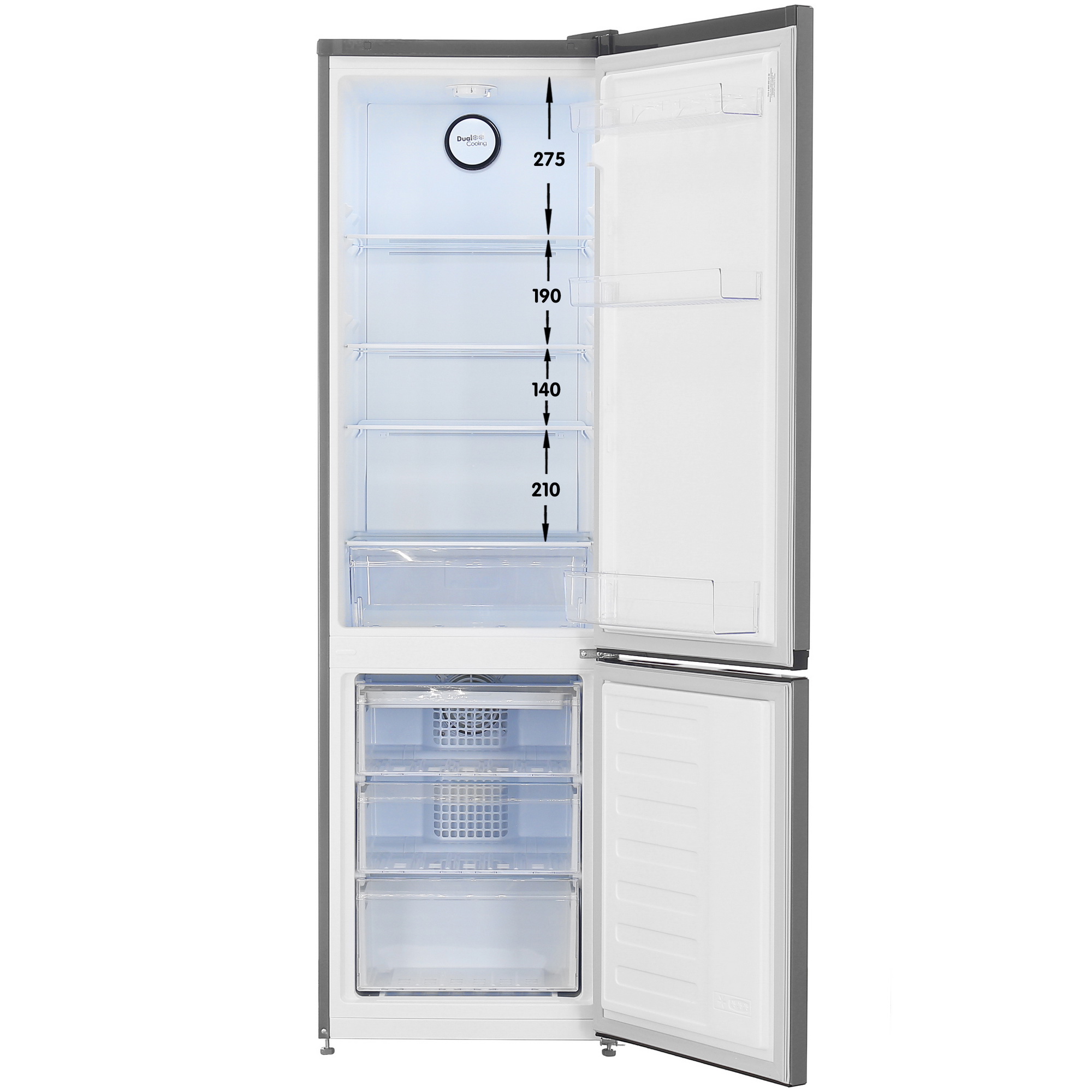 5449132 Холодильник с морозильником   Beko B1RCNK312G серый STDN-0072265 - Вид №1