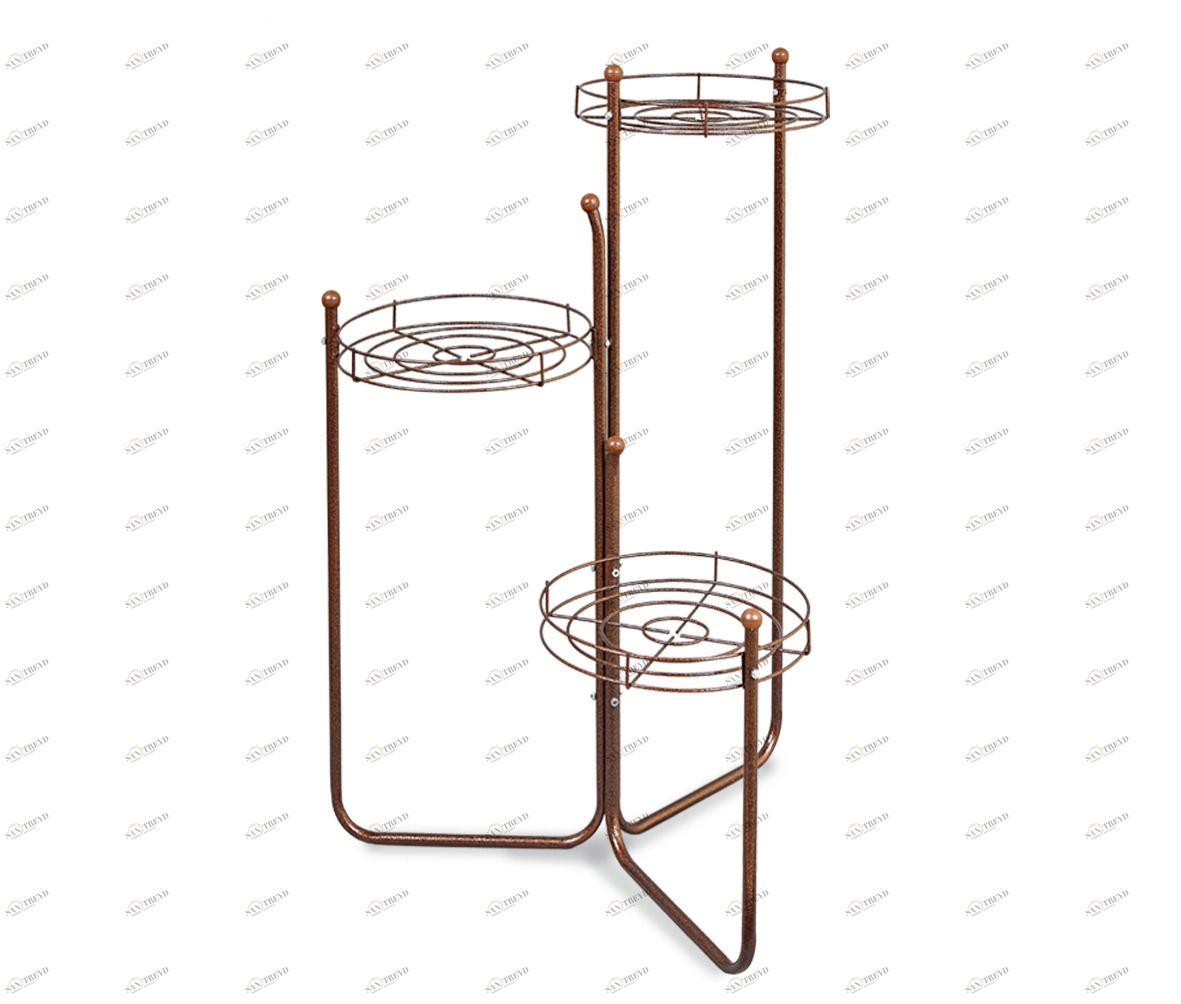 Подставка для цветов Kaskad 2 B медь коричневая SHEFFILTON ПОДСТАВКИ ДЛЯ ЦВЕТОВ 014982 Медный 