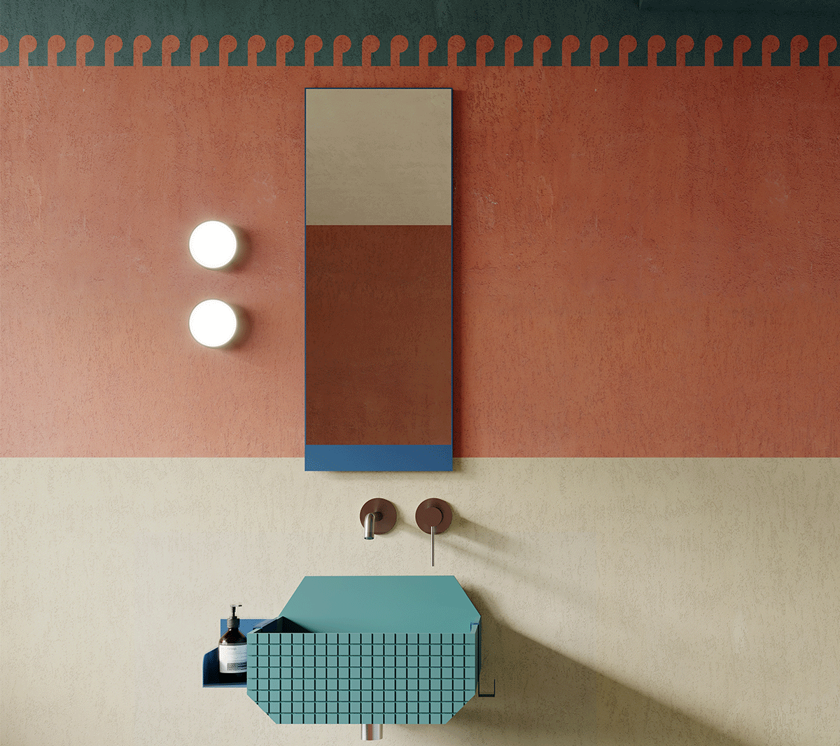 com_EXLAVFRIEZE1LC/1515 Подвесная раковина настенная прямоугольная Ex.T Frieze - Вид №1