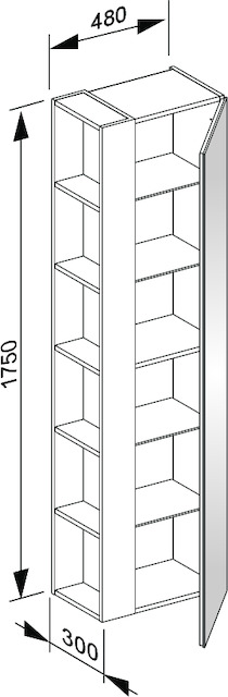 32931300002 Высокий шкаф-пенал KEUCO Plan - Вид №2