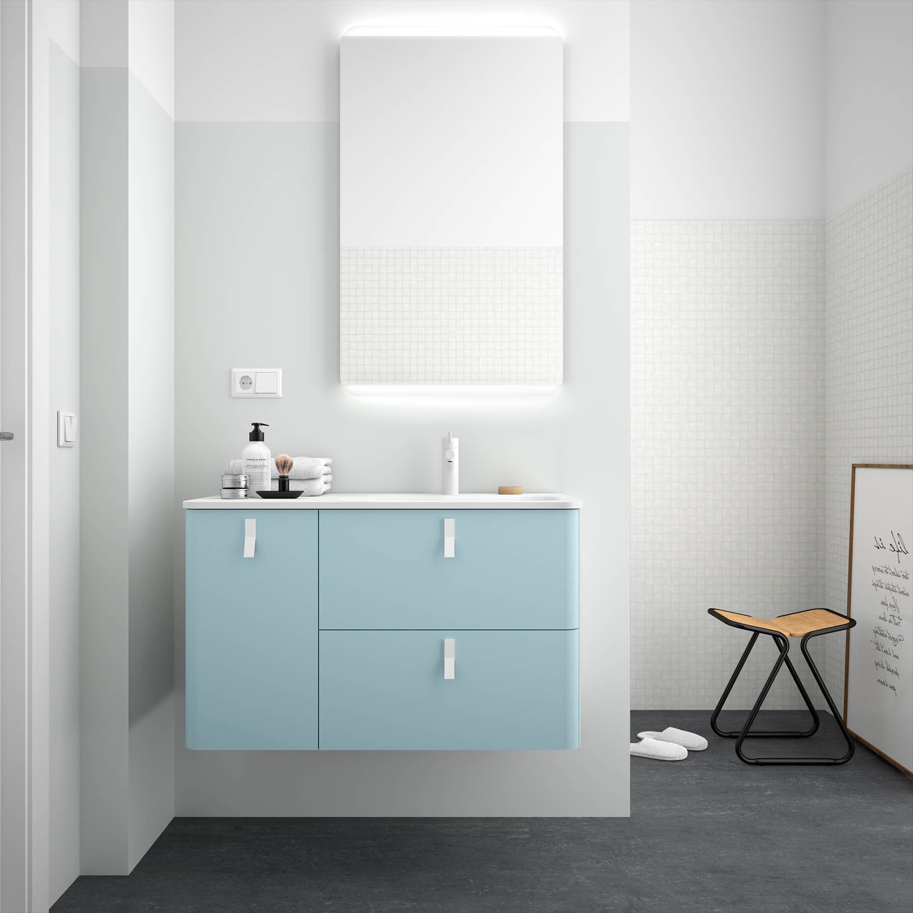 24662 SALGAR Мебель для умывальника UNIIQ 900 левая CIELO Cielo  - Вид №1