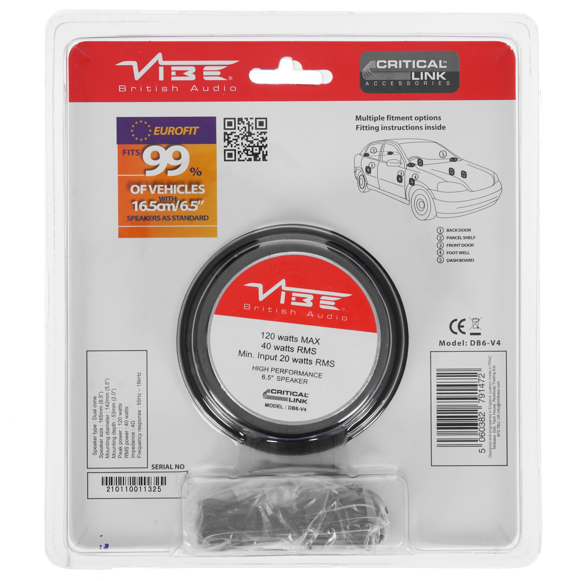 4777020 Коаксиальная акустическая система Vibe DB6-V4 STDN-0141305 - Вид №1