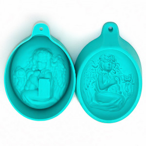 020 Форма для мыла ActivSoap №02 силикон "Девочка с кроликом" СК Выдумщики