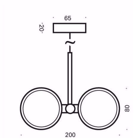 Top Light Регулируемый металлический подвесной светильник sun-id-1389076 - Вид №1