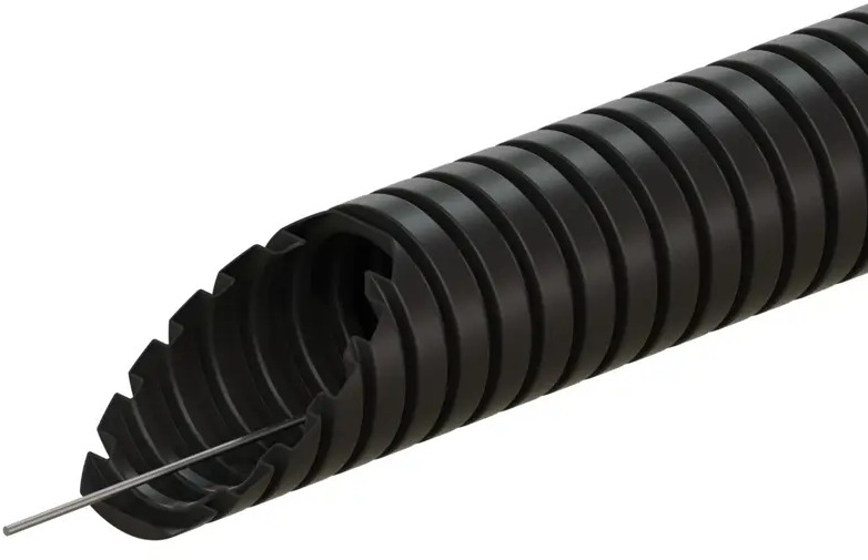 LEXMAN Гофрированная труба для электропроводки 25 м, черная 88011029