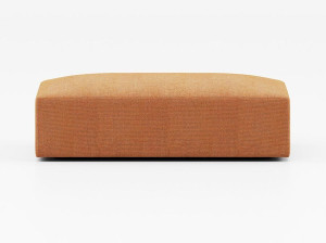 Прямоугольный пуф из ткани