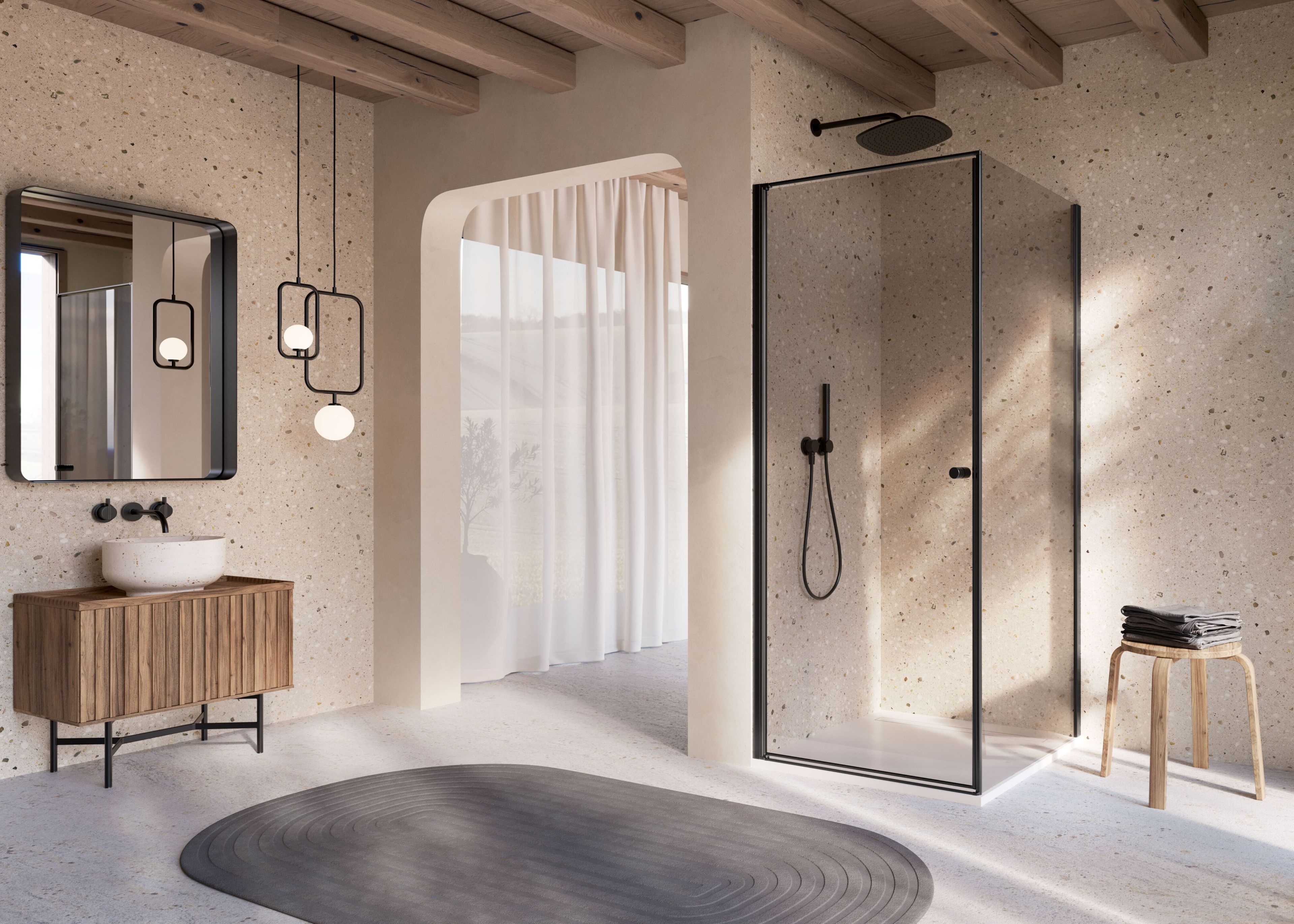 Хрустальная душевая кабина с распашной дверью DUKA Multi-S 4000 NEW ARCH-00098252 - Вид №2