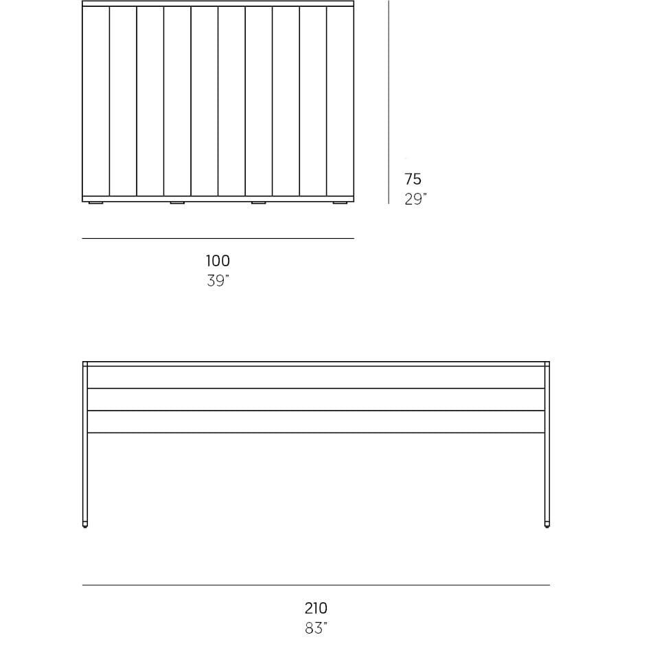 Прямоугольный анодированный алюминиевый стол GANDIABLASCO GBModular ARCH-00057207 - Вид №18