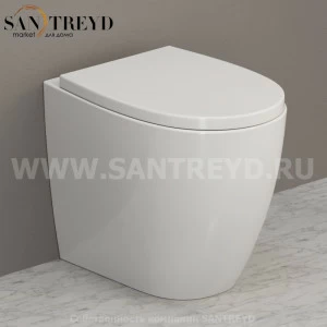 MD005BI Приставной унитаз напольный Белый Ceramica Globo 4ALL Италия