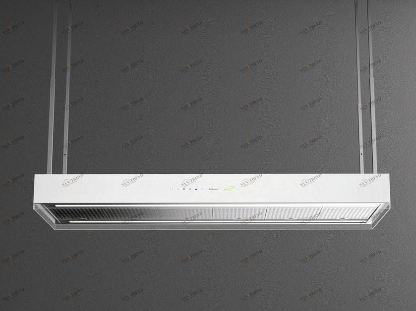 Falmec Островная вытяжка с управляемой биполярной ионизацией со встроенным освещением E.ion system sun-id-1404683