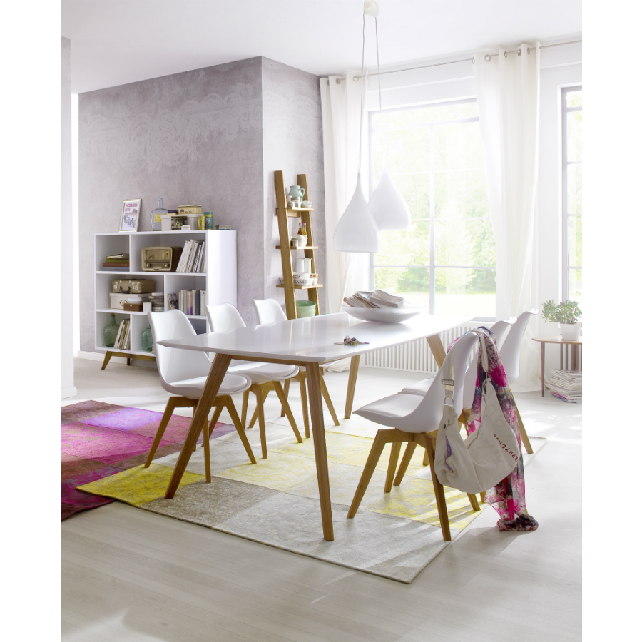 Стол обеденный Tenzo Bess, 75х185х95 см, дуб, черный 2180024 - Вид №1