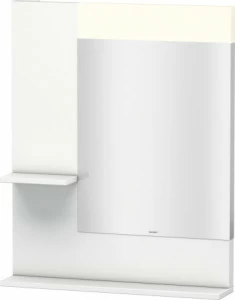 VE731001818 Vero Зеркало с полочками сбоку и внизу Белый матовый, декор