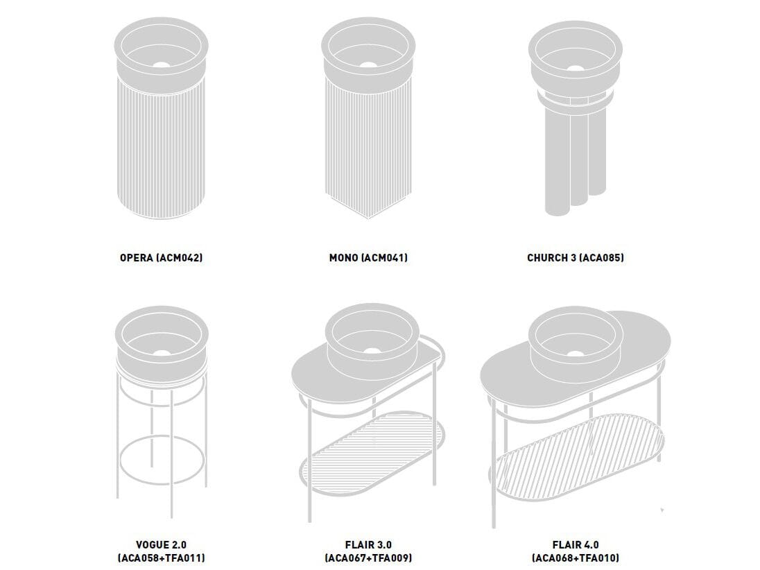 Керамическая столешница круглый умывальник ArtCeram Brera ARCH-00075879 - Вид №5