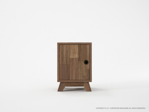 627_1335 Боковая - прикроватная тумбочка с дверцей (ii) Karpenter NEW BROOKLYN